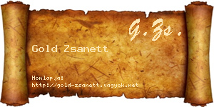 Gold Zsanett névjegykártya